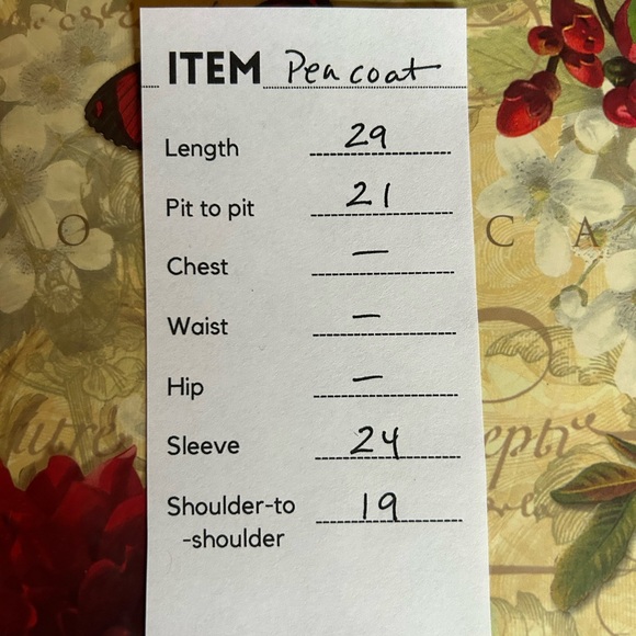 Classic wool pea coat in charcoal - Picture 7 of 7